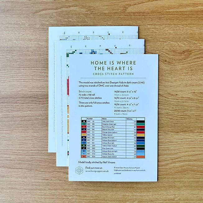 Home Is Where The Heart Is - Printed Chart