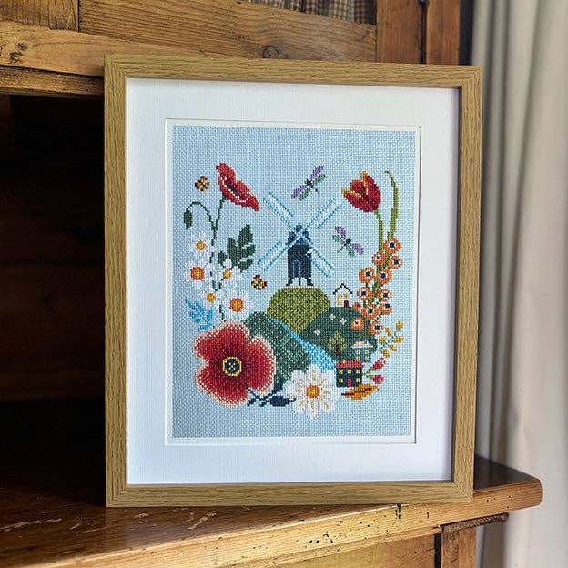 Windmill & Flowers - Printed Chart