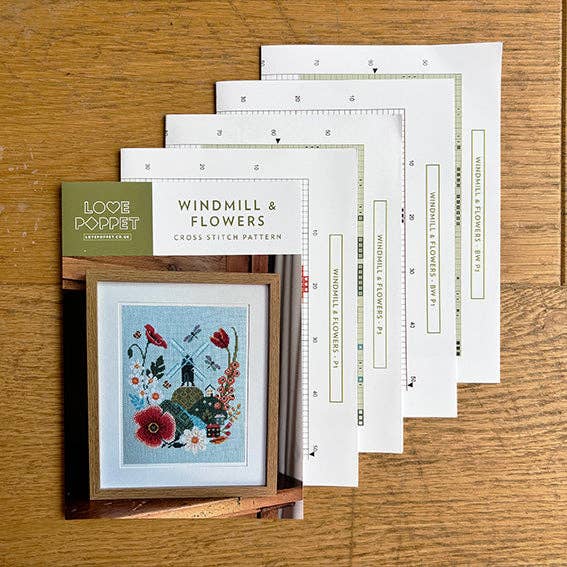Windmill & Flowers - Printed Chart