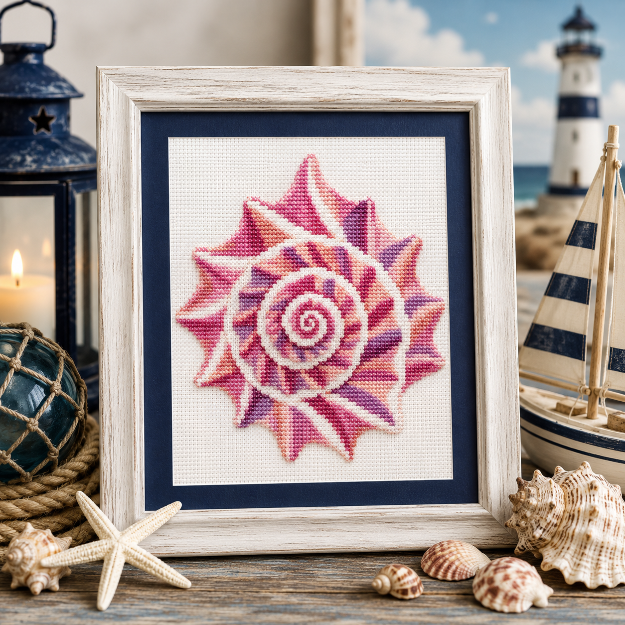Salty Stitcher Designs - Conch Shell