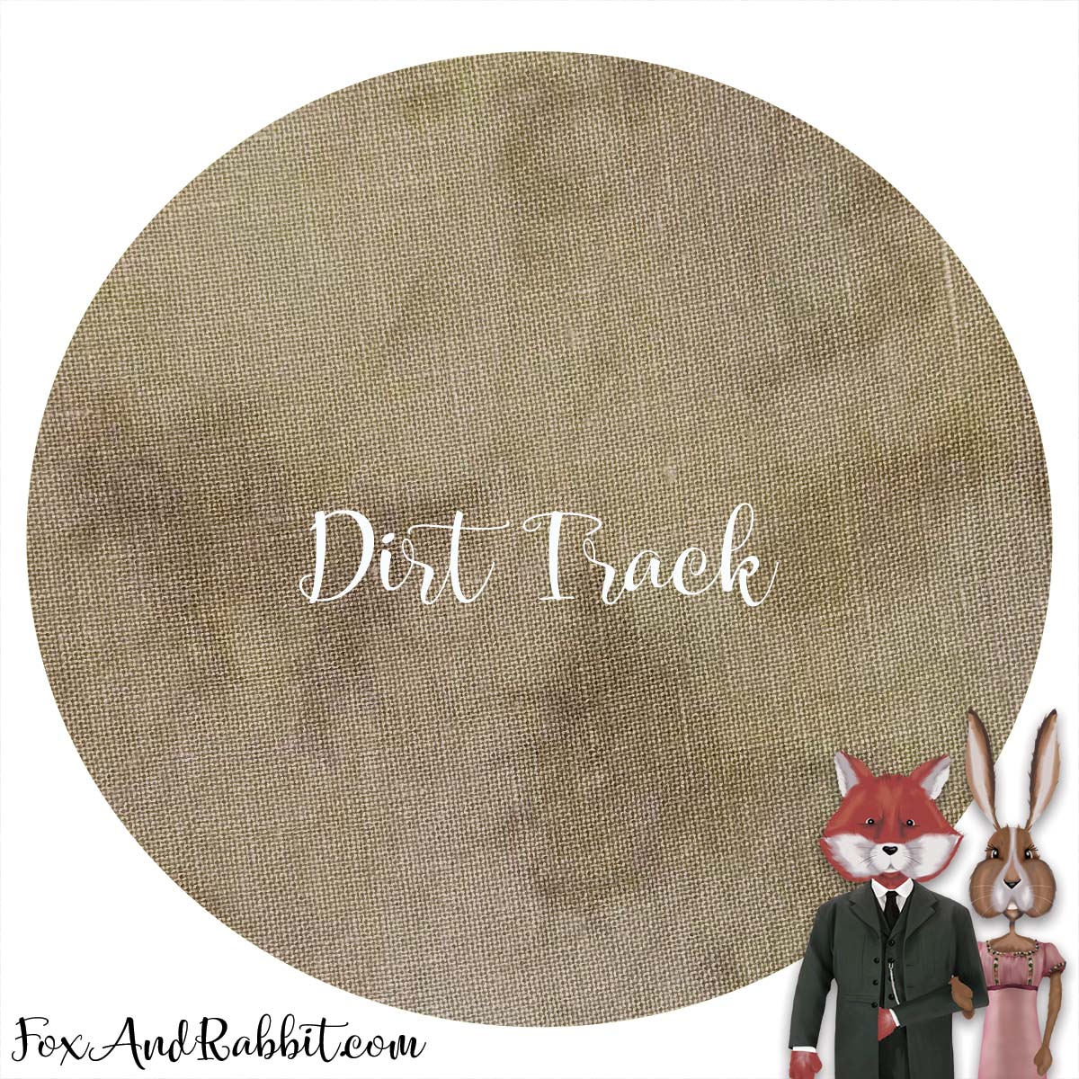 Hand Dyed Linen - Fox and Rabbit Dirt Track