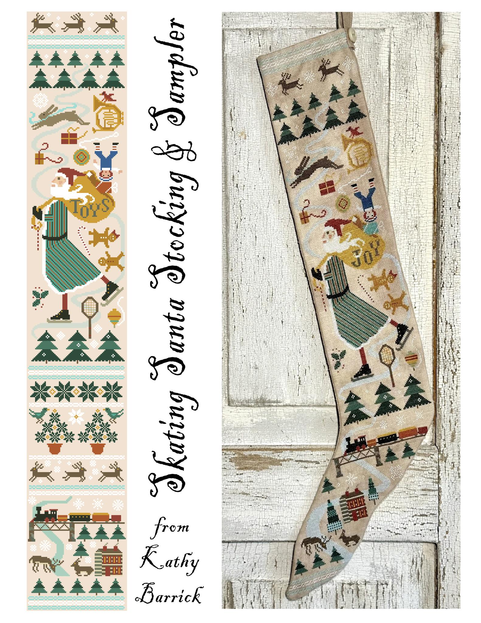 Kathy Barrick -Skating Santa Stocking