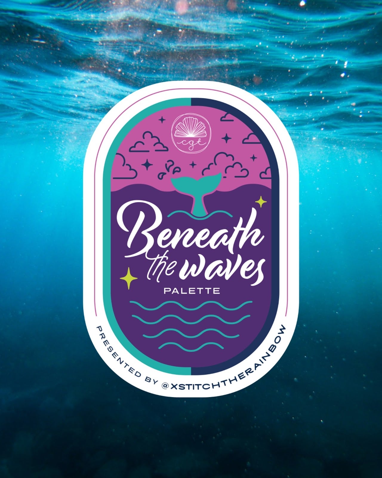 Counting Puddles - Bubble Seahorse X Stitch the Rainbow