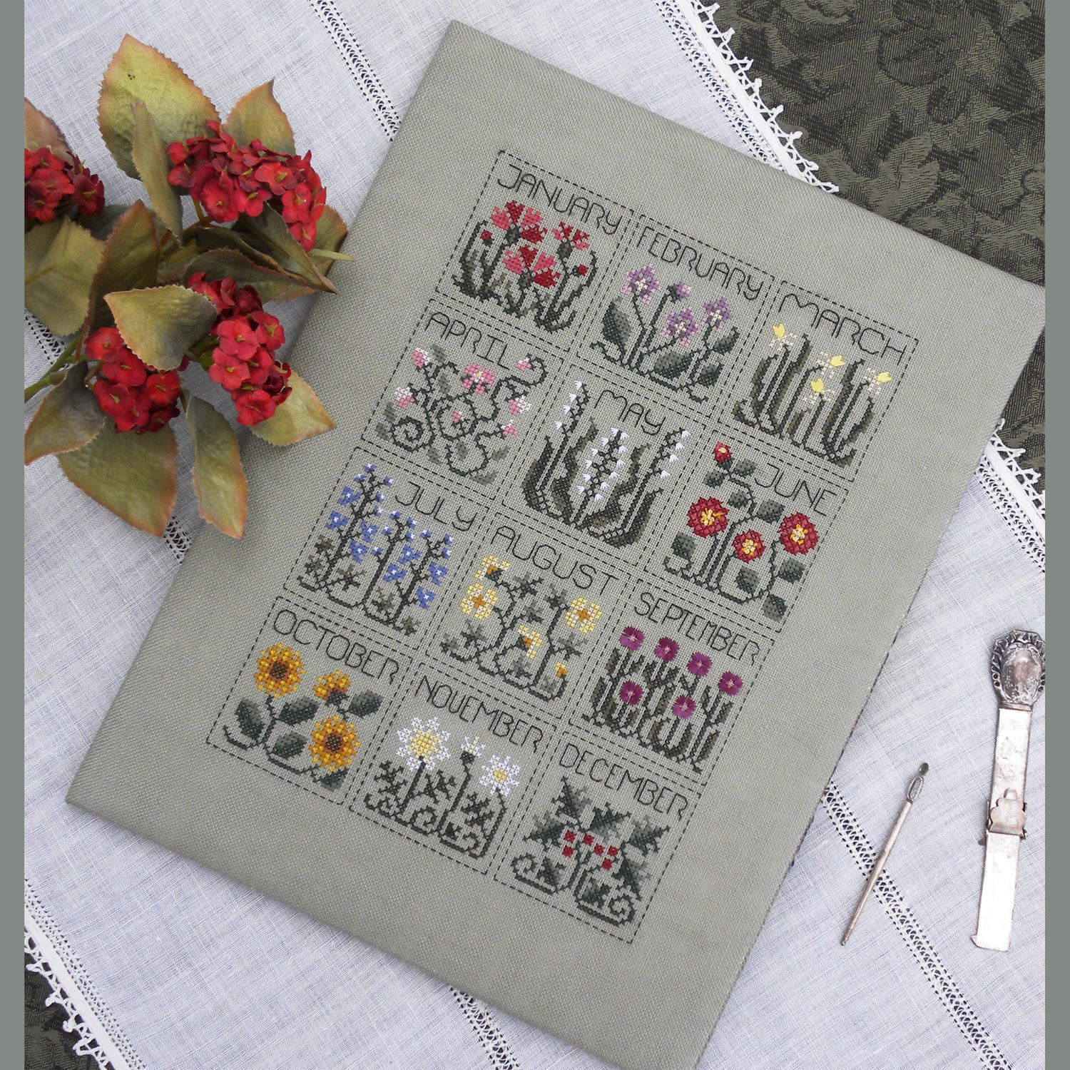 The Drawn Thread - A Year of Flowers