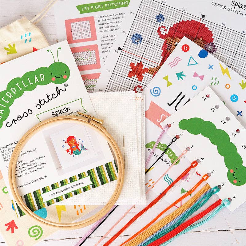 Splash Mermaid - Junior Cross Stitch Kit: Standard kit