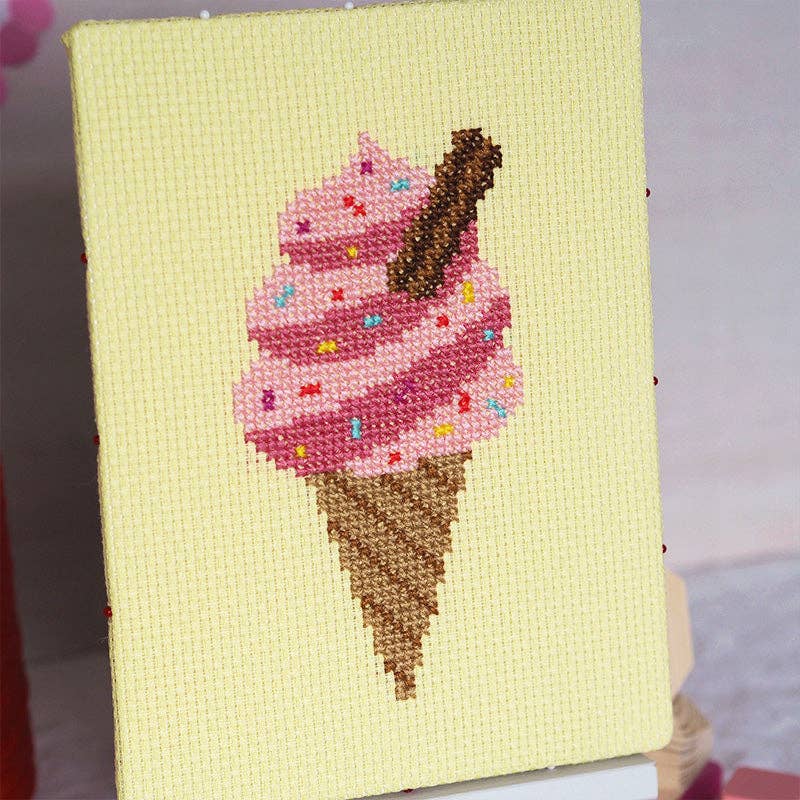 Ice Cream Whippy - Junior Cross Stitch Kit: Standard kit