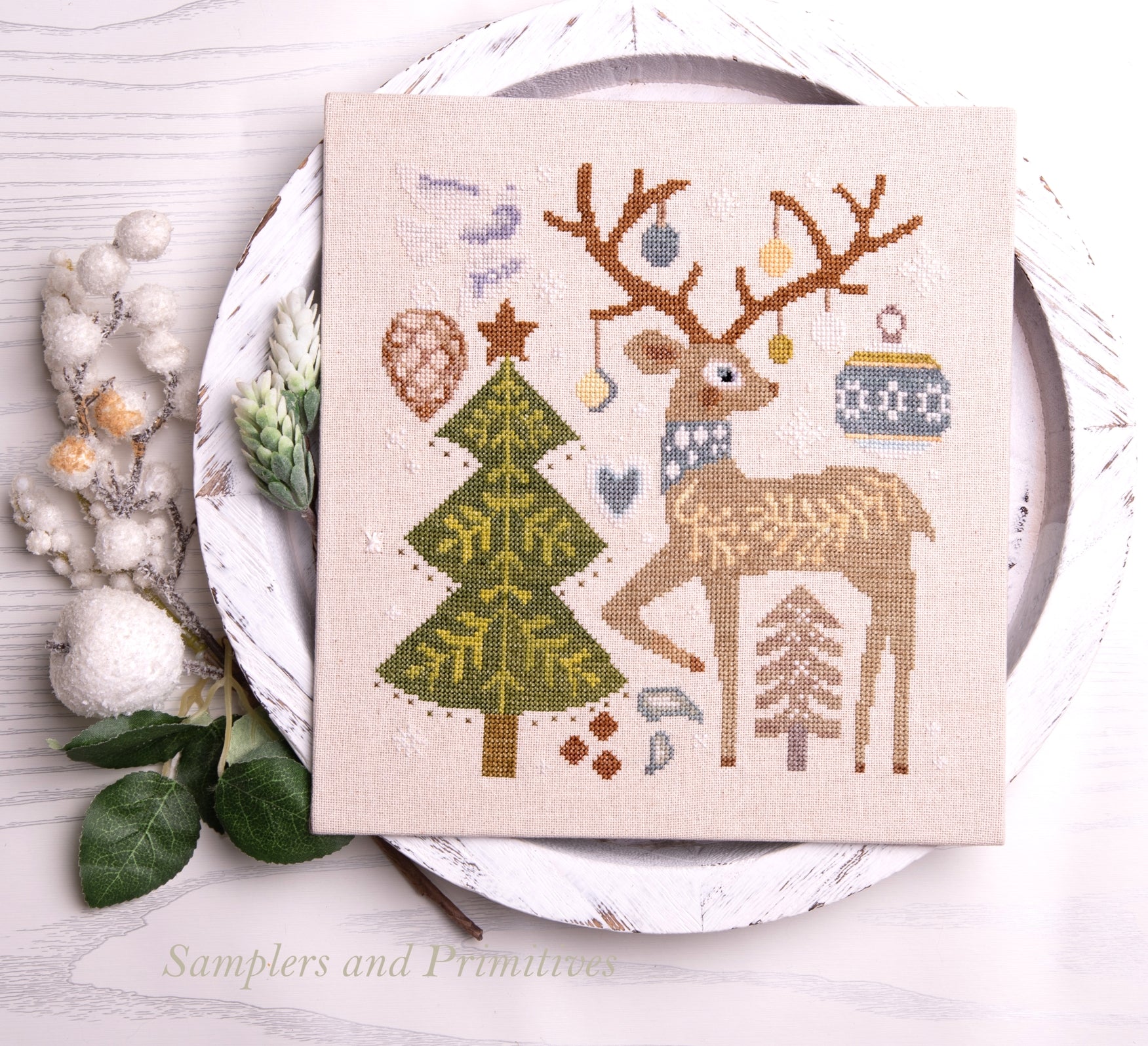 Samplers and Primitives - Festive Reindeer