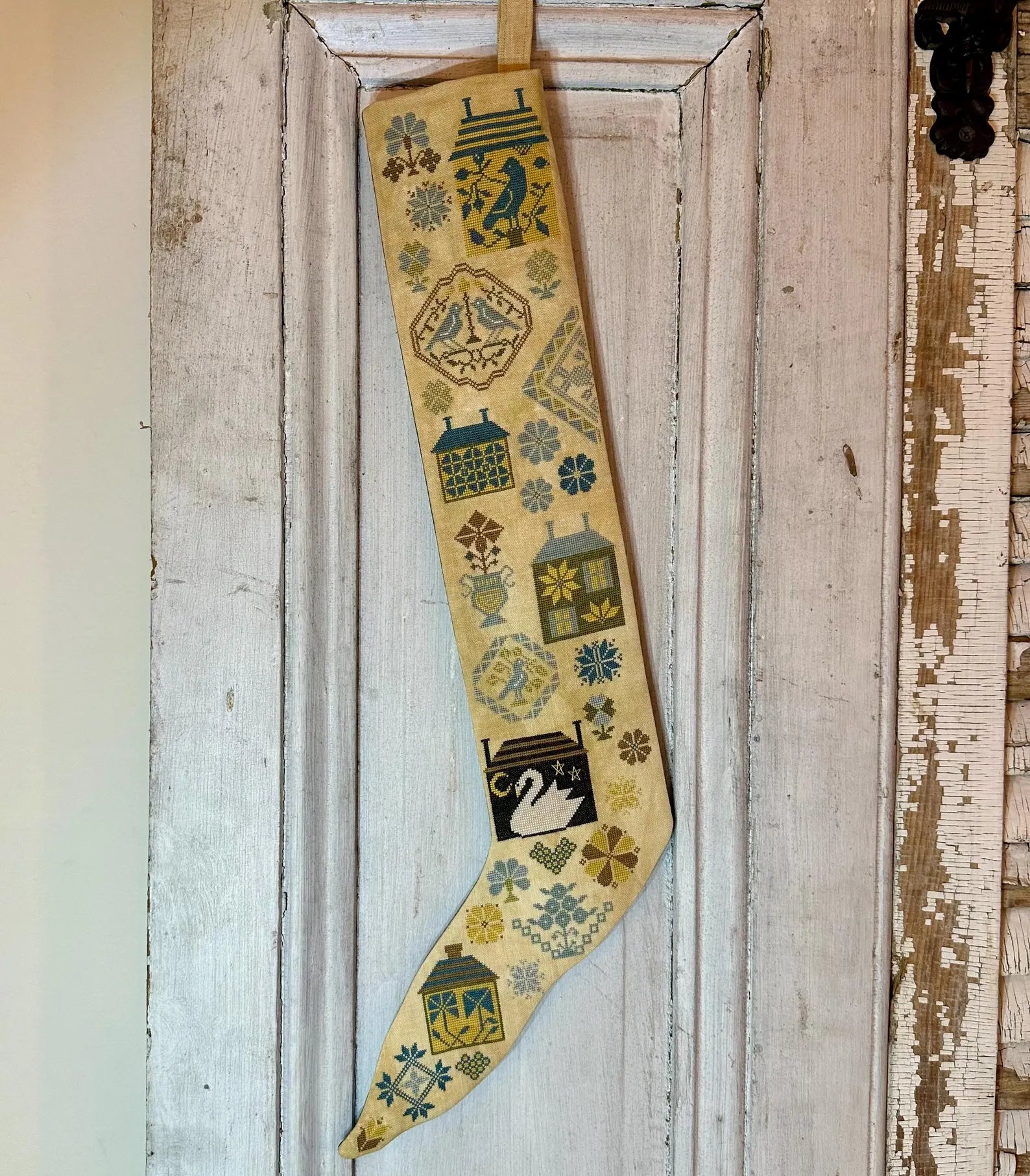 Kathy Barrick - Quaker House Stocking and Sampler