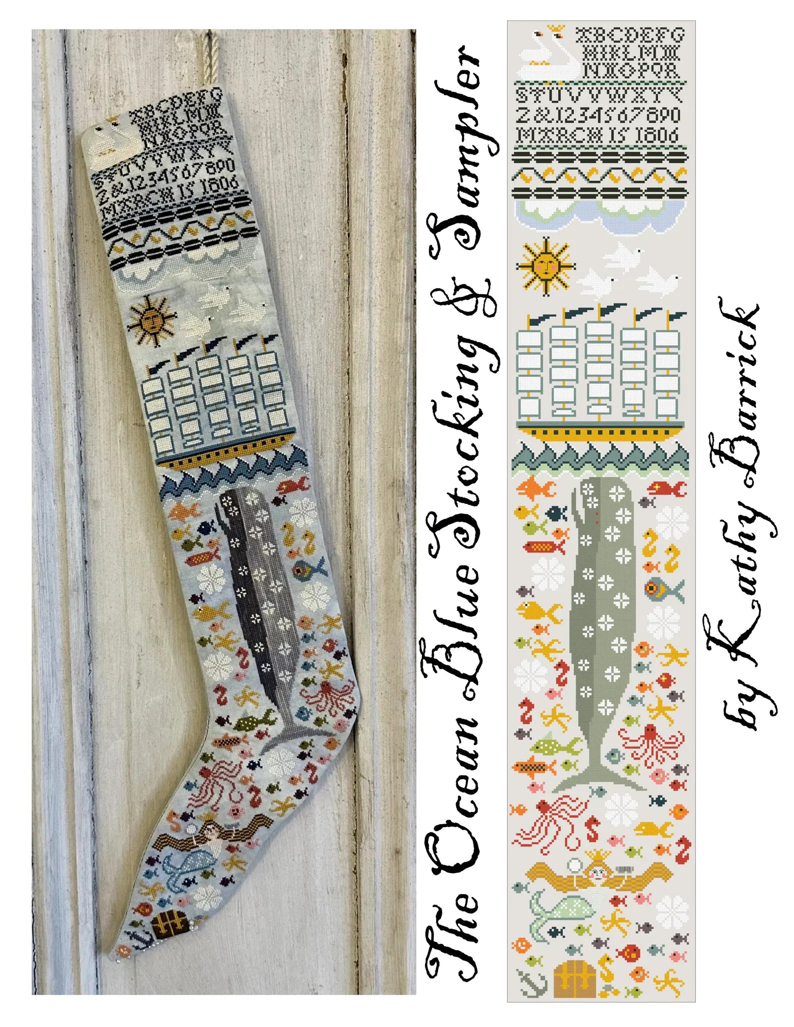 Kathy Barrick - The Ocean Blue Stocking & Sampler