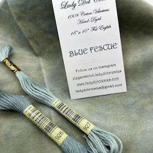 Hand Dyed 100% Cotton Velveteen - Blue Fescue