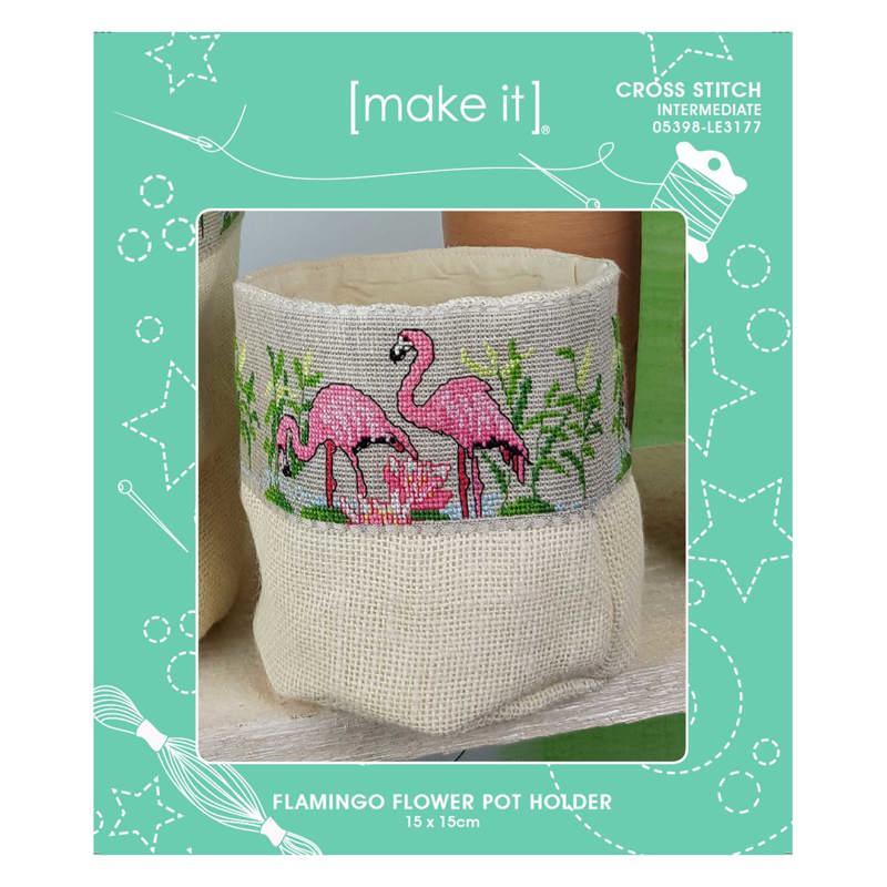 Make-it Flamingo Flower Pot Holder 15cm x 15cm