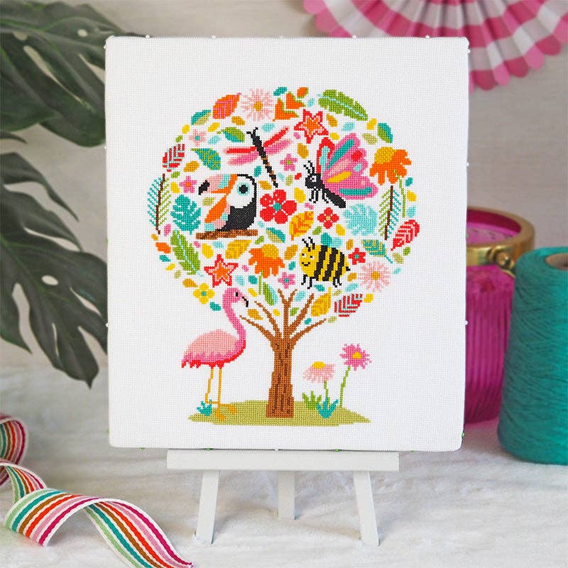 Hello Sunshine - Cross Stitch Kit: Full Kit (14 count aida)