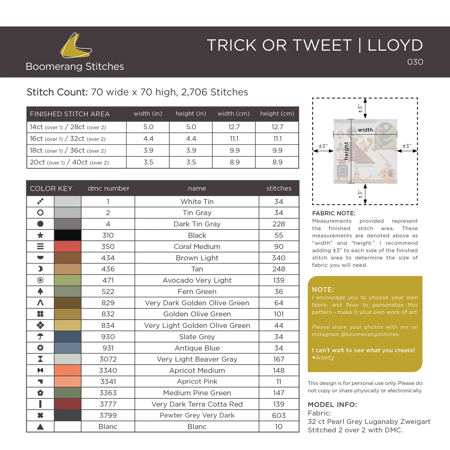 Boomerang Stitches - Trick or Tweet Lloyd
