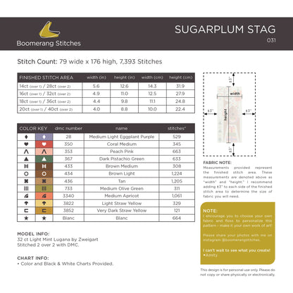 Boomerang Stitches - Sugarplum Stag