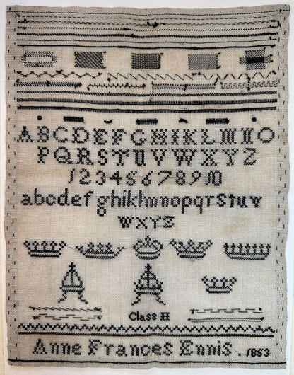 Cross Stitch Antiques - Anne Frances Kirkpatrick, 1847 Black Crowns