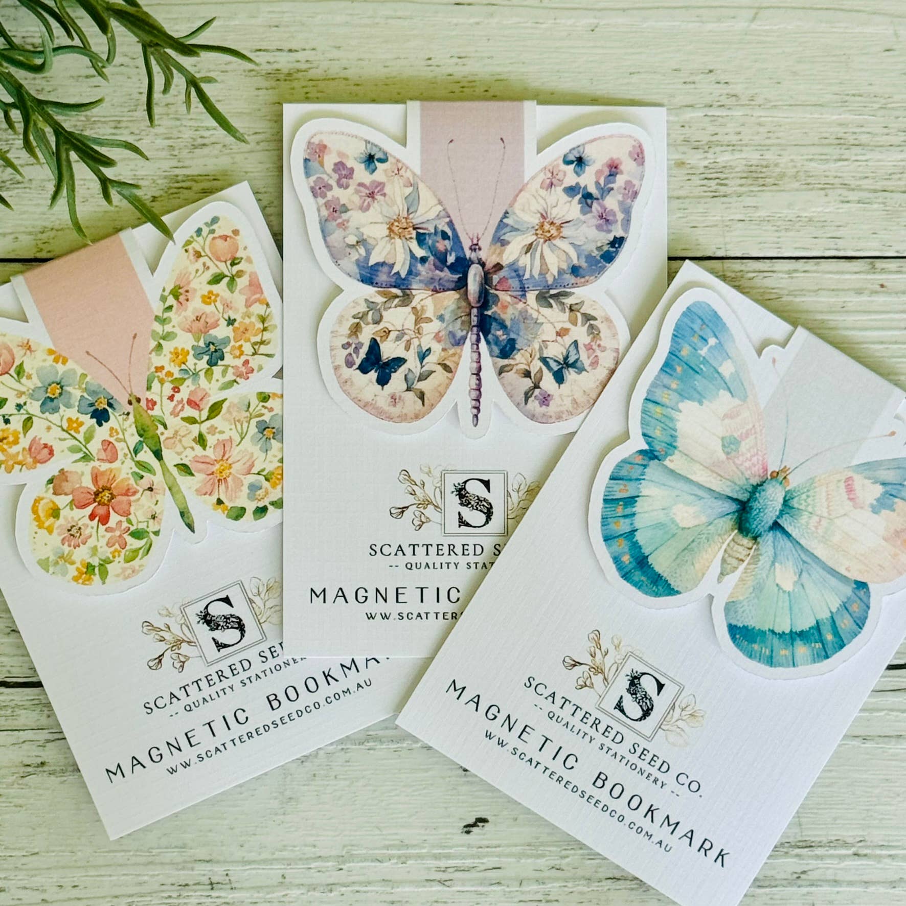 Pastel Butterfly Magnetic Bookmarks - Liberty