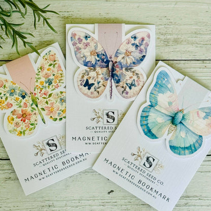 Pastel Butterfly Magnetic Bookmarks - Liberty