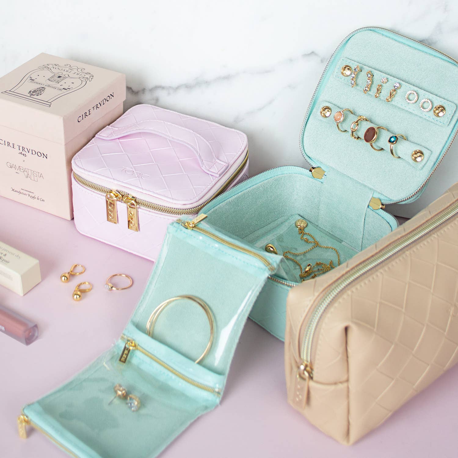 Woven Jewellery Cube Teal