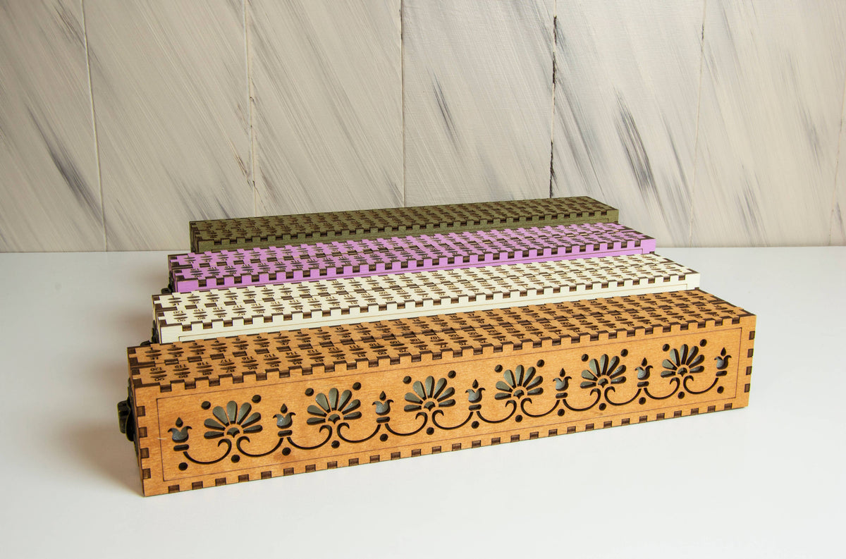 Wooden Needle Organizer for Embroidery and Cross Stitch: Lavender