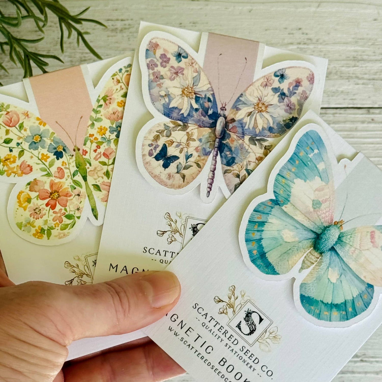 Pastel Butterfly Magnetic Bookmarks - Liberty