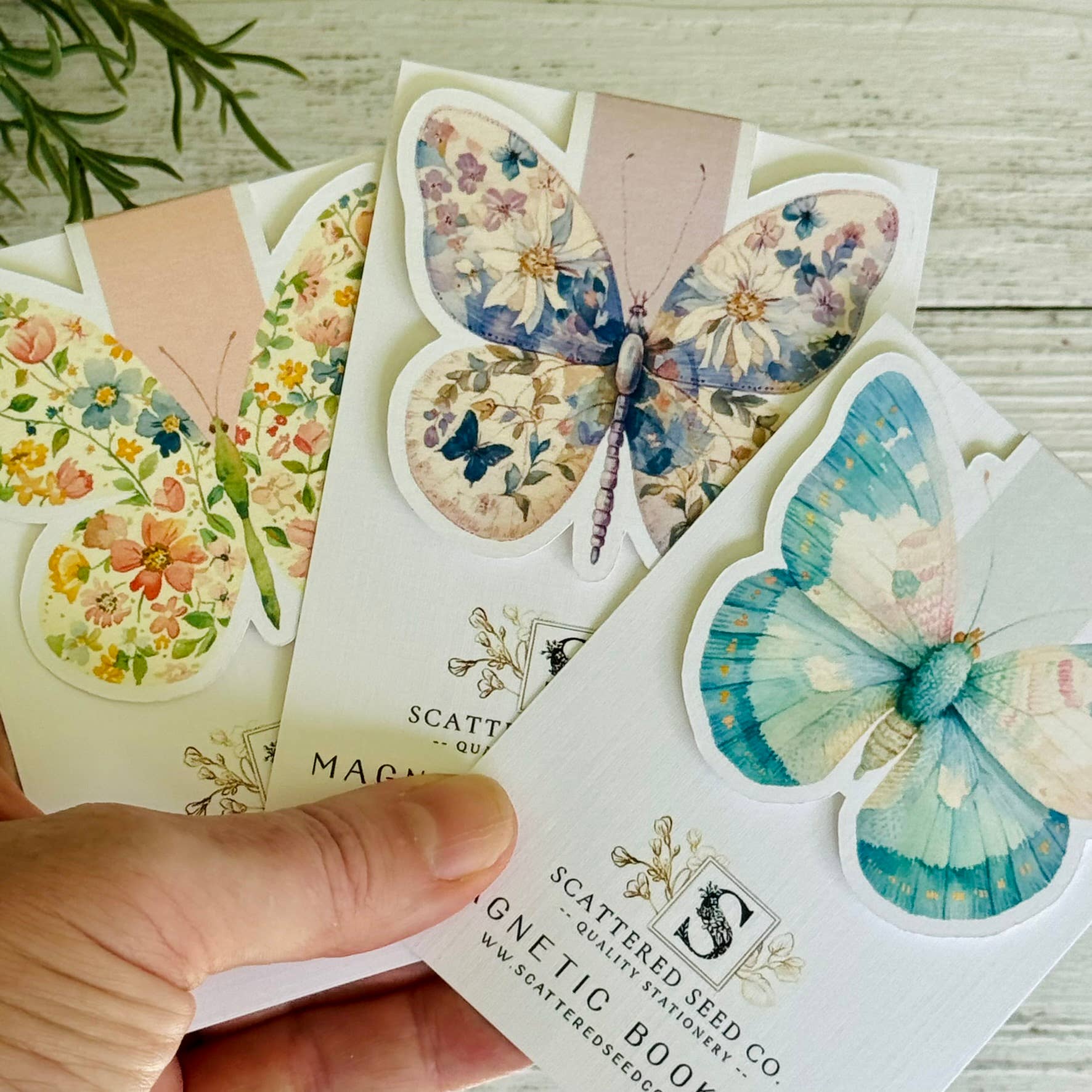Pastel Butterfly Magnetic Bookmarks - Liberty