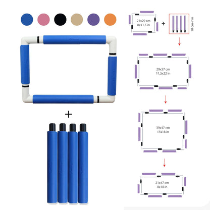 Nurge Embroidery Snap Frame 21cm x 29cm in 6 Colours