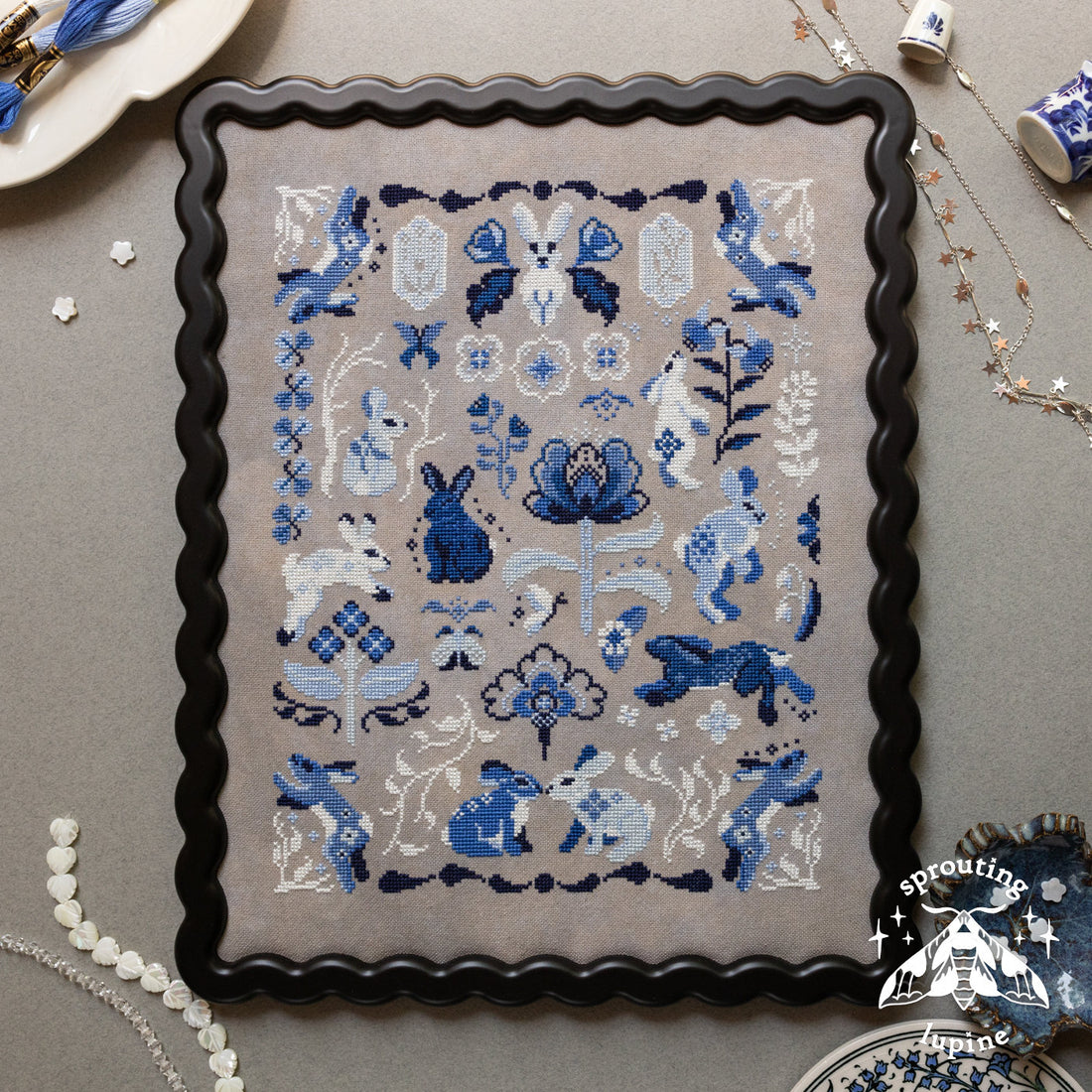 Sprouting Lupine - Delft Bunnies