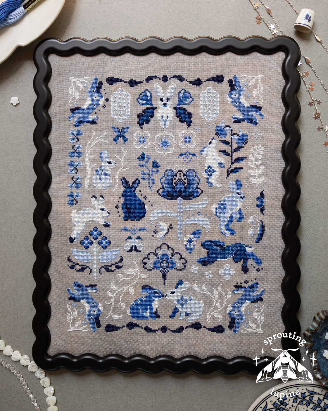 Sprouting Lupine - Delft Bunnies