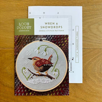 Wren &amp; Snowdrops - Printed Pattern