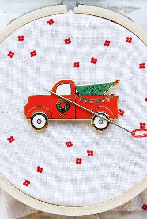 Christmas Vintage Truck Needle Minder