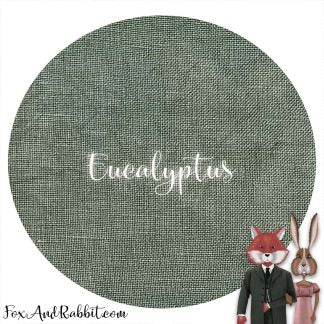 Hand Dyed Linen - Fox and Rabbit Eucalyptus