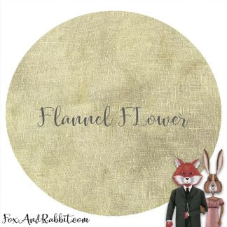 Hand Dyed Linen - Fox and Rabbit Flannel Flower