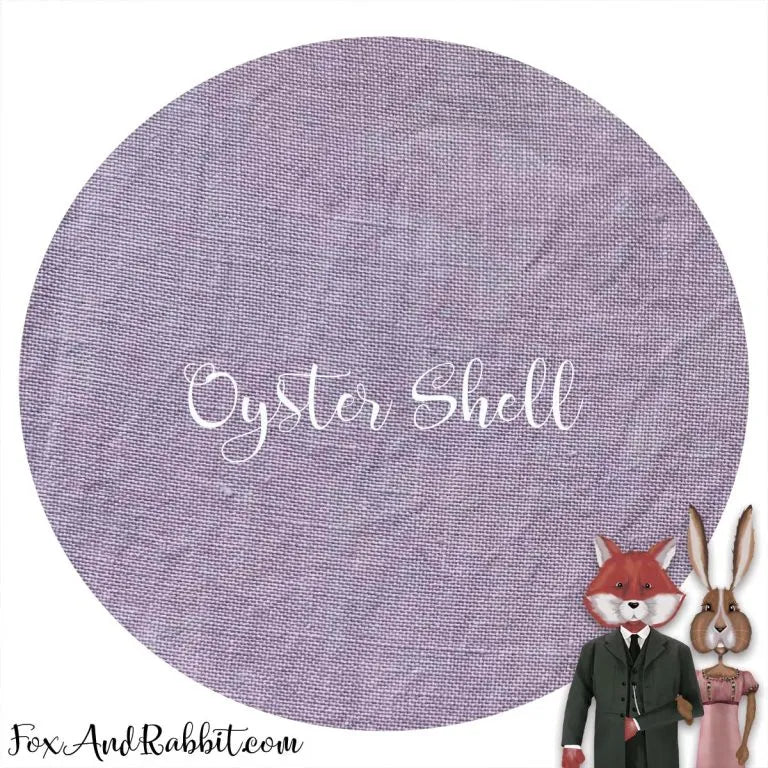 Hand Dyed Linen - Fox and Rabbit Oyster Shell