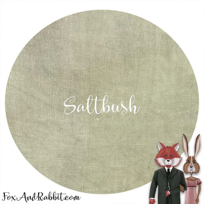 Hand Dyed Linen - Fox and Rabbit Saltbush