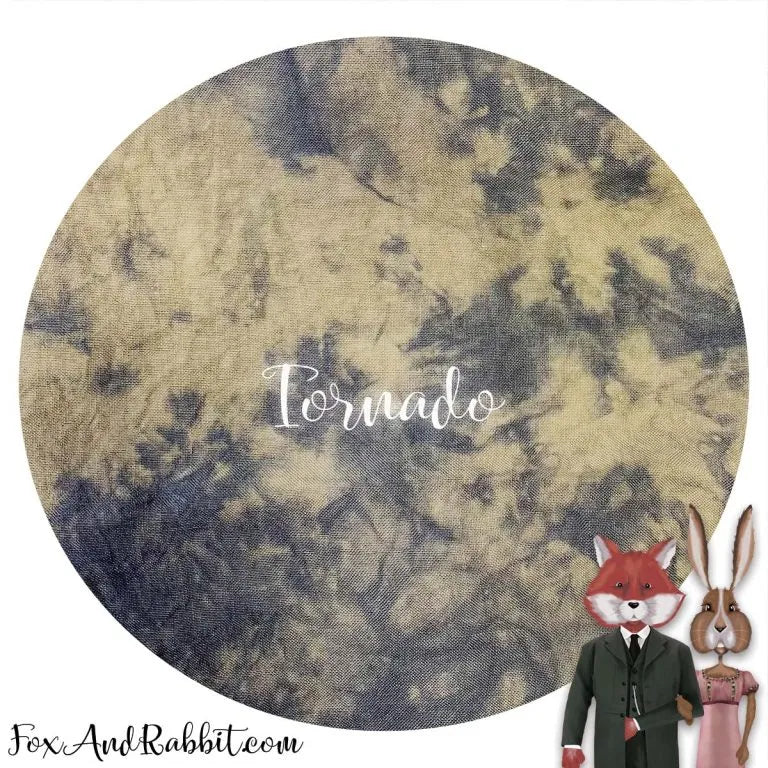 Hand Dyed Linen - Fox and Rabbit Tornado