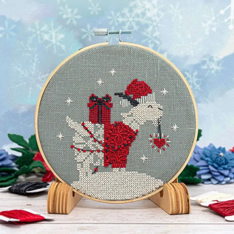 Counting Puddles - Snowflake Goat Ornament