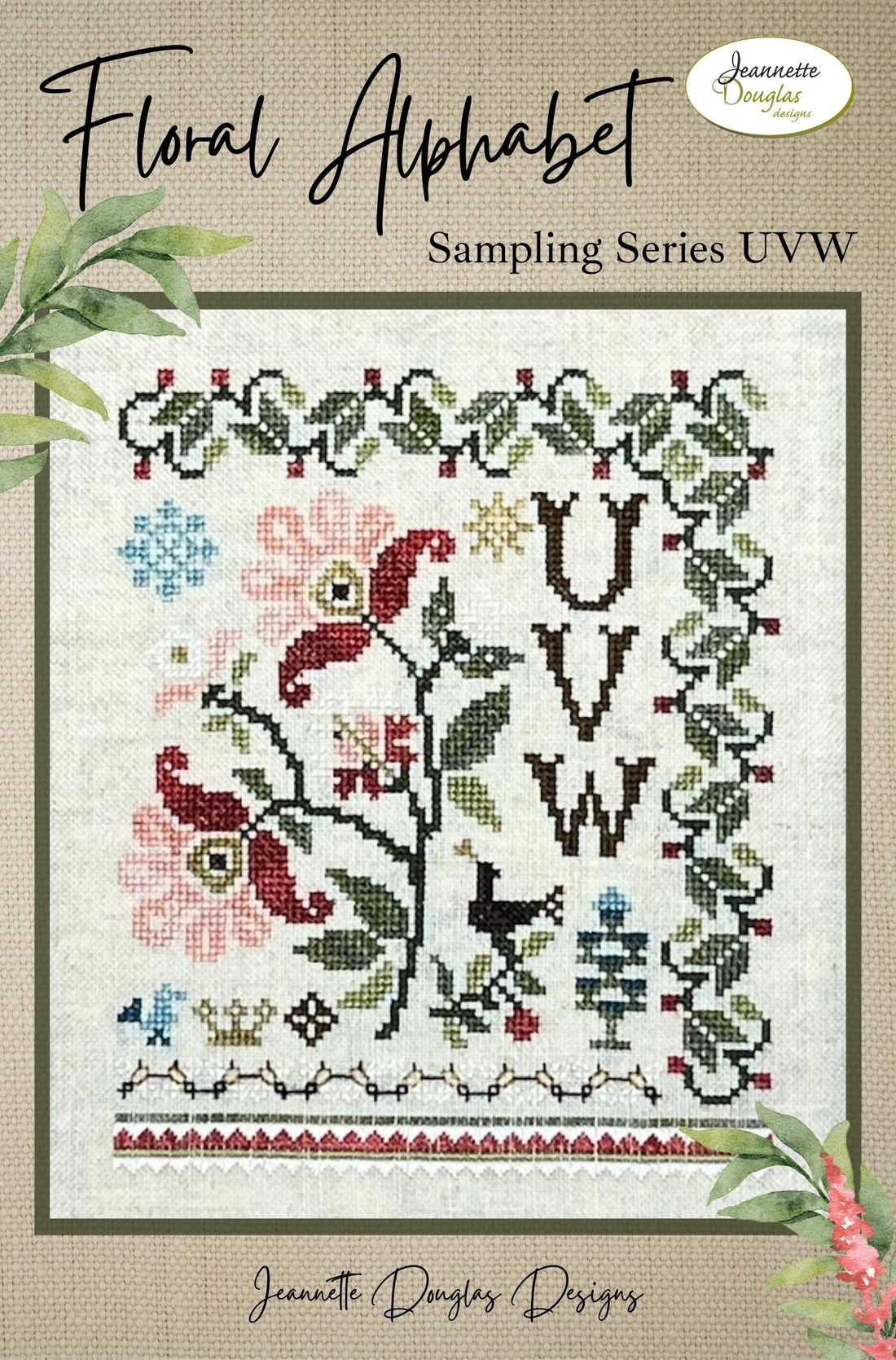 Jeannette Douglas - Floral Alphabet UVW