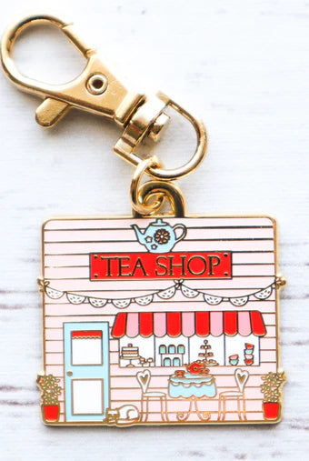 Tea Shop Enamel Charm