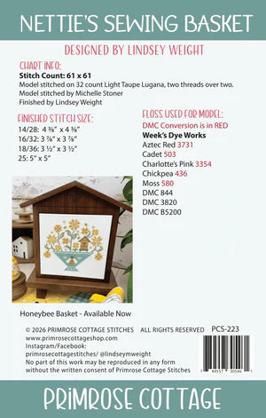 Primrose Cottage Netties Sewing Basket
