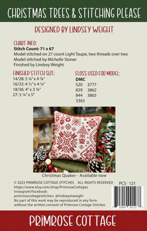 Primrose Cottage Christmas Trees &amp; Stitching Please