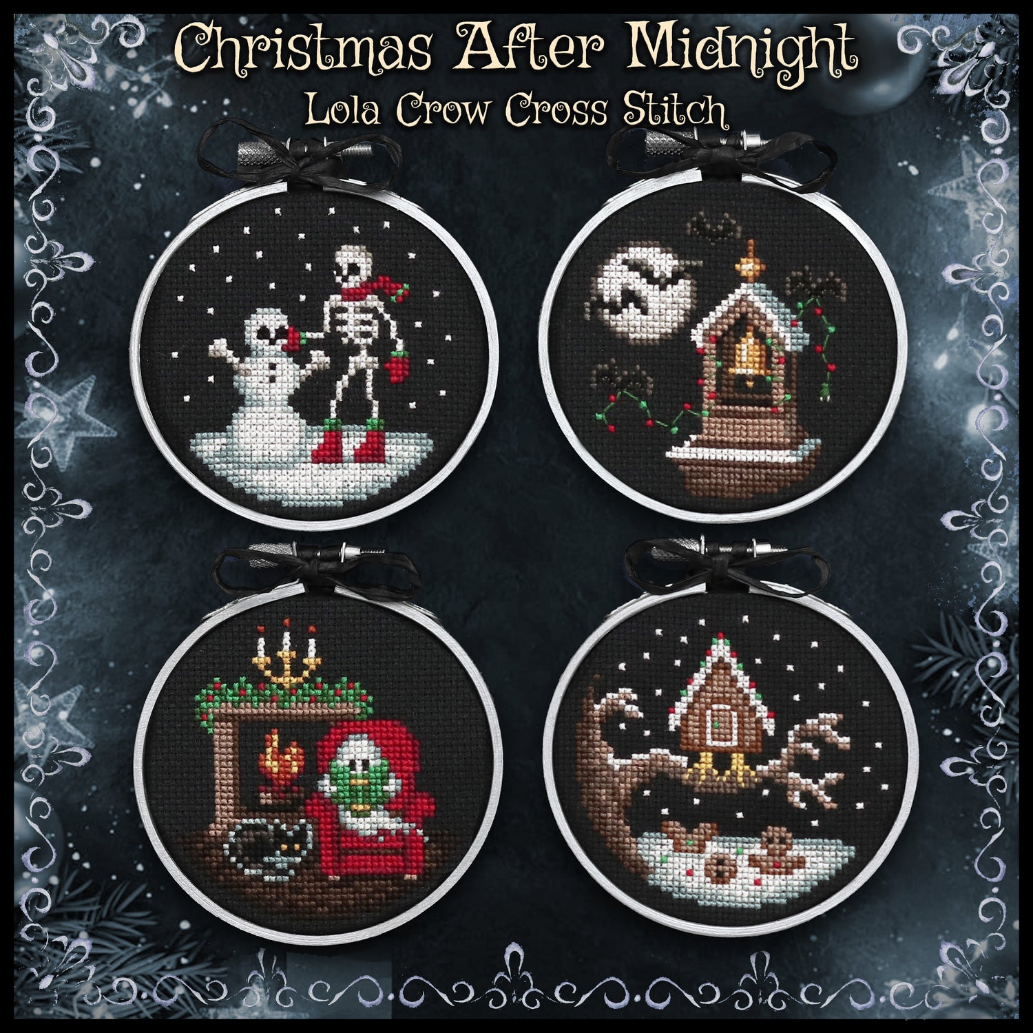 Lola Crow - Christmas After Midnight Ornament Set