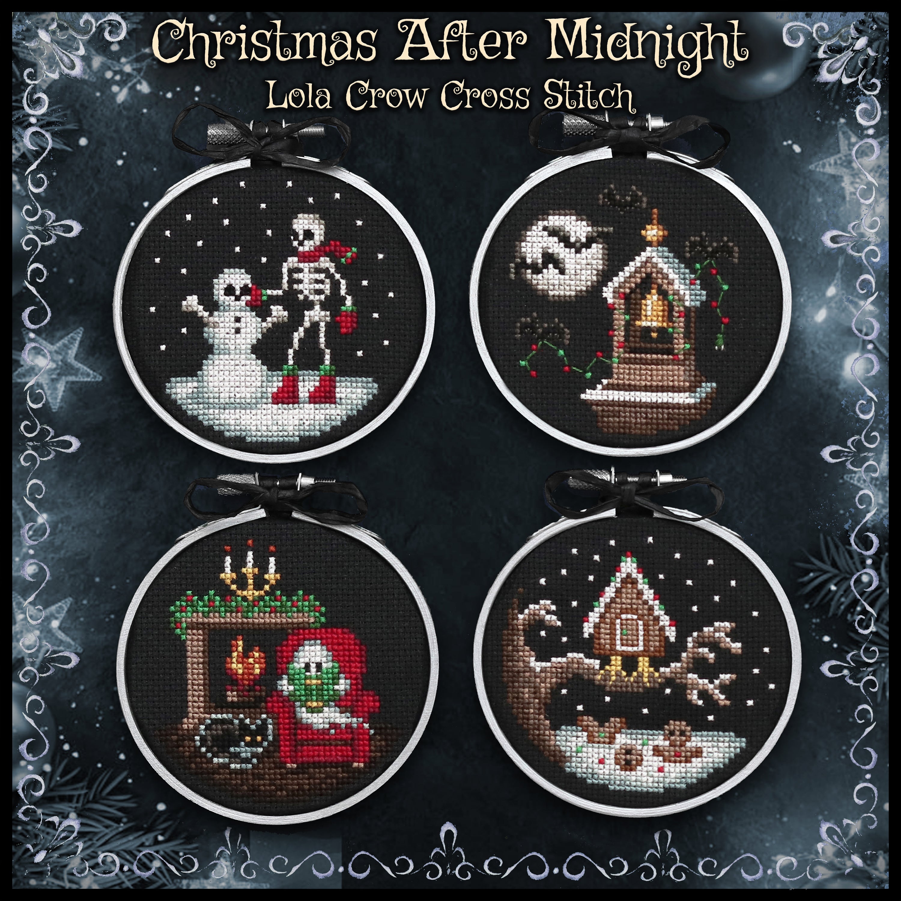 Lola Crow - Christmas After Midnight Ornament Set