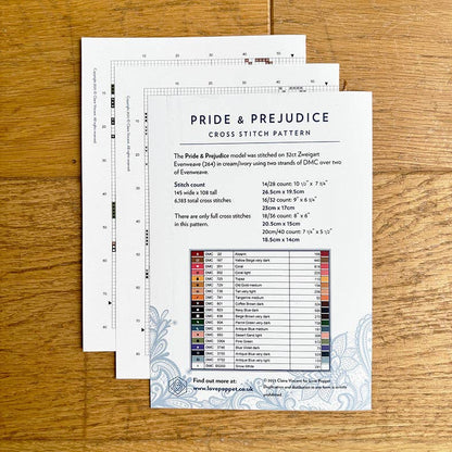 Pride &amp; Prejudice - Printed Chart