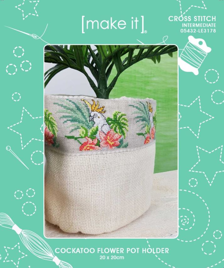 Make-it Cockatoo Flower Pot Holder 20cm x 20cm