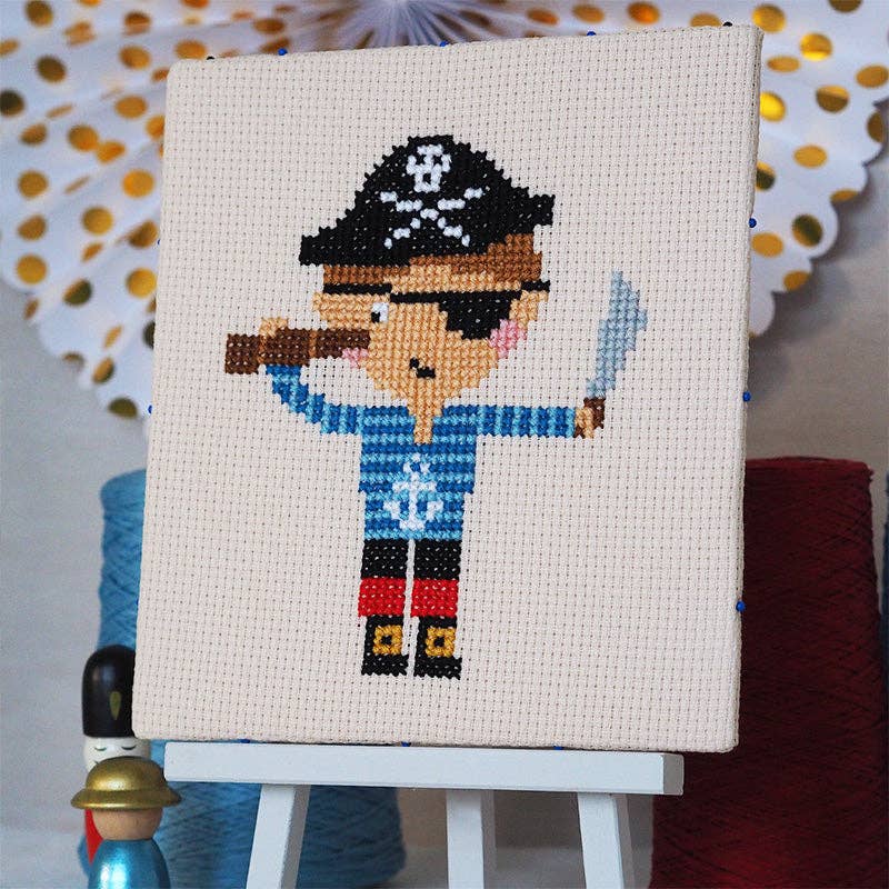 Ahoy Pirate - Junior Cross Stitch Kit: Standard kit