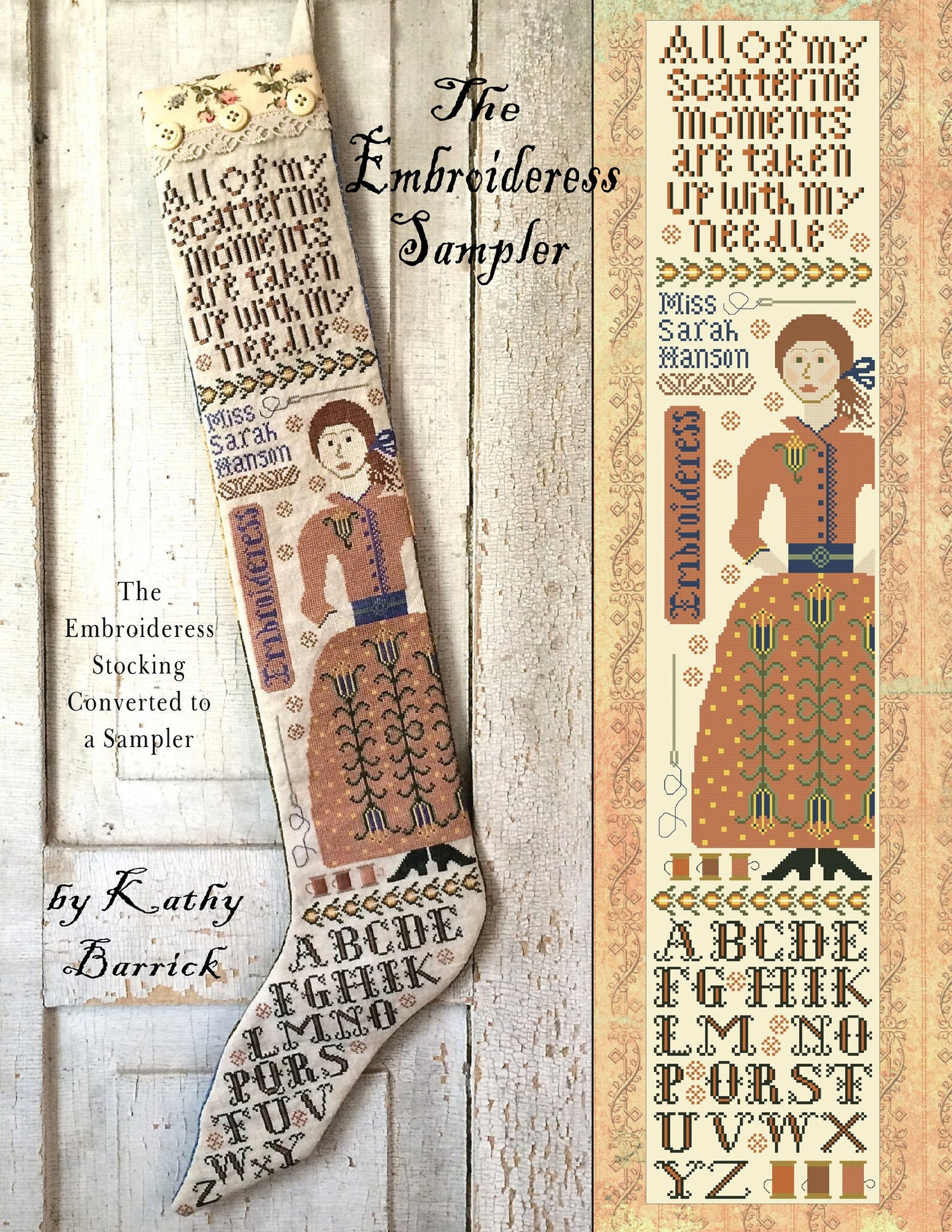 Kathy Barrick - The Embroideress Stocking &amp; Sampler