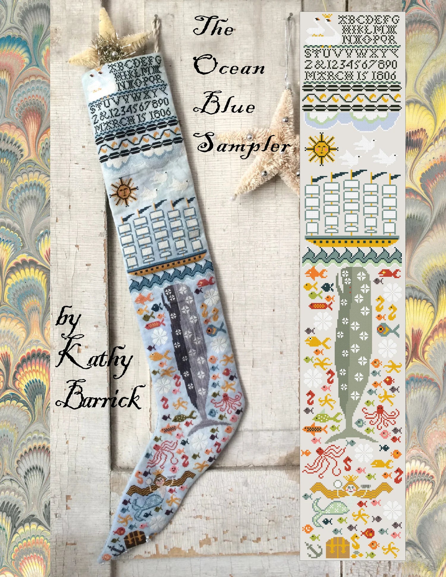 Kathy Barrick - The Ocean Blue Stocking &amp; Sampler