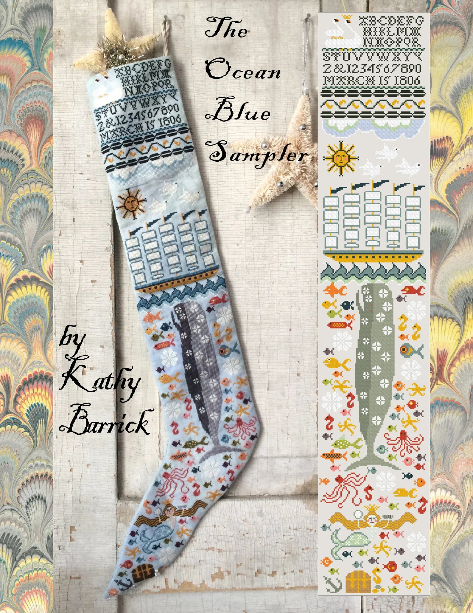 Kathy Barrick - The Ocean Blue Stocking &amp; Sampler