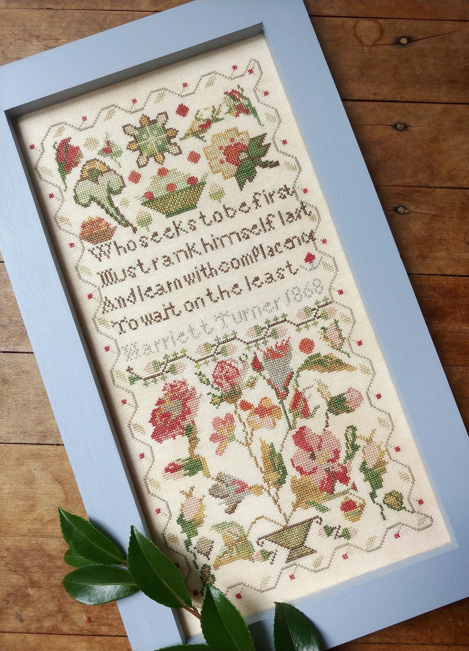 Mojo Stitches - The Humble Sampler: Harriet Turner 1868