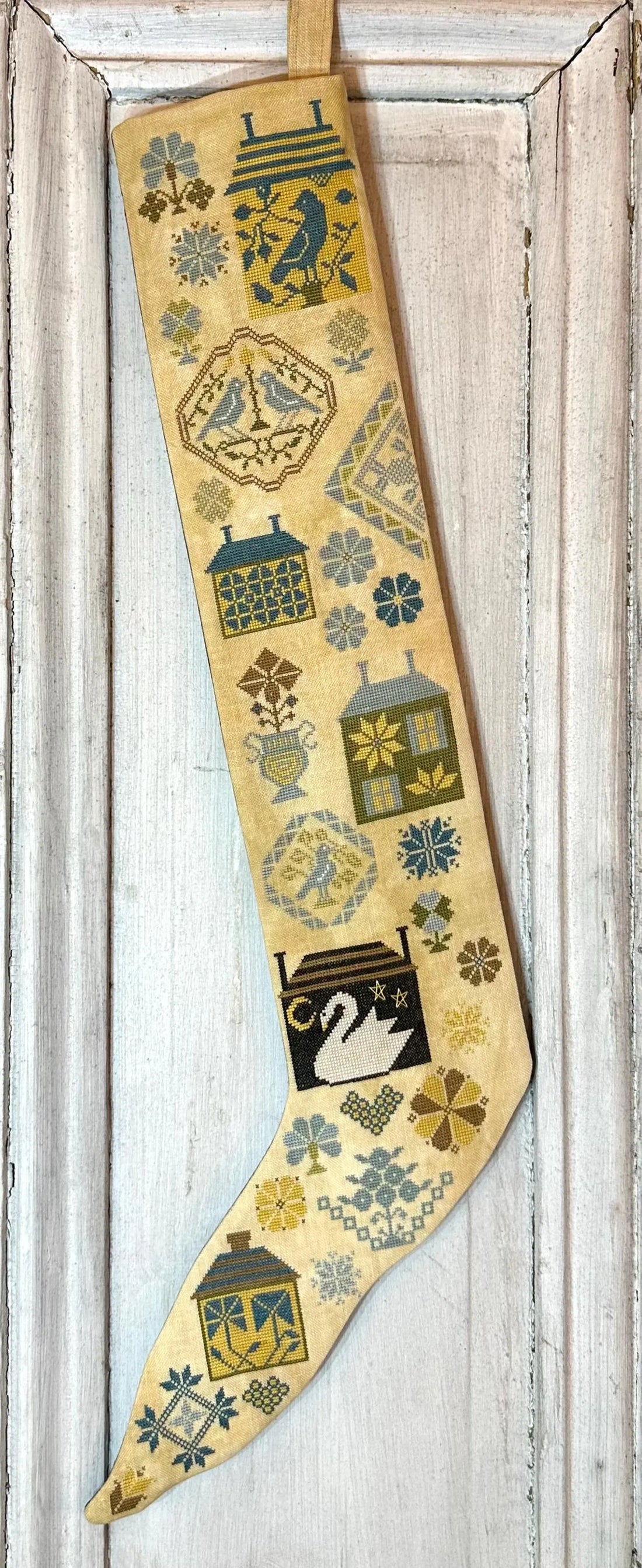 Kathy Barrick - Quaker House Stocking and Sampler